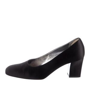 The Row Black Block Heel Pumps